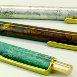 BRASS RETRACTABLE PEN HANMON ROKUSHOU -Office Supply Store brass retractable pen hanmon rokushou ballpoint 678