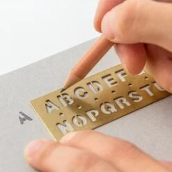 BRASS Template Bookmark Alphabet -Office Supply Store brass template bookmark alphabet 339