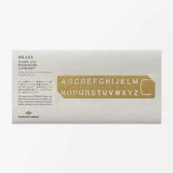 BRASS Template Bookmark Alphabet -Office Supply Store brass template bookmark alphabet 606