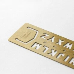 BRASS Template Bookmark Alphabet -Office Supply Store brass template bookmark alphabet 808