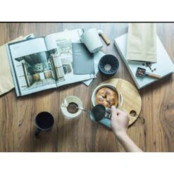 Mugr Charc (ceramic, Walnut Wood) -Office Supply Store mugr charc ceramic walnut wood coffee accessories 466