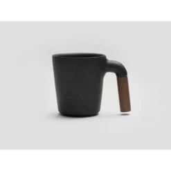 Mugr Charc (ceramic, Walnut Wood) -Office Supply Store mugr charc ceramic walnut wood coffee accessories 713