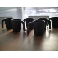 Mugr Charc (ceramic, Walnut Wood) -Office Supply Store mugr charc ceramic walnut wood coffee accessories 755