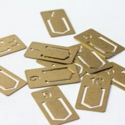 Numbered Brass Clip Set -Office Supply Store numbered brass clip set 333