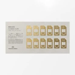 Numbered Brass Clip Set -Office Supply Store numbered brass clip set 571