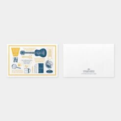 TF Letterpress Card Blue FO -Office Supply Store tf letterpress card blue fo letter and envelope 935