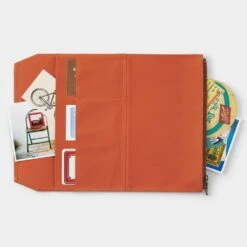 TRAVELER'S Notebook Cotton Zipper Case Orange -Office Supply Store travelers notebook cotton zipper case orange pocket 348