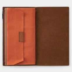 TRAVELER'S Notebook Cotton Zipper Case Orange -Office Supply Store travelers notebook cotton zipper case orange pocket 643