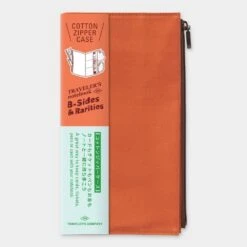 Office Supply Store 10 TRAVELER'S Notebook Cotton Zipper Case Orange